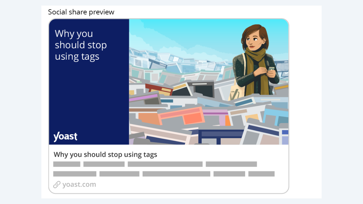 visualization of social preview in Yoast SEO