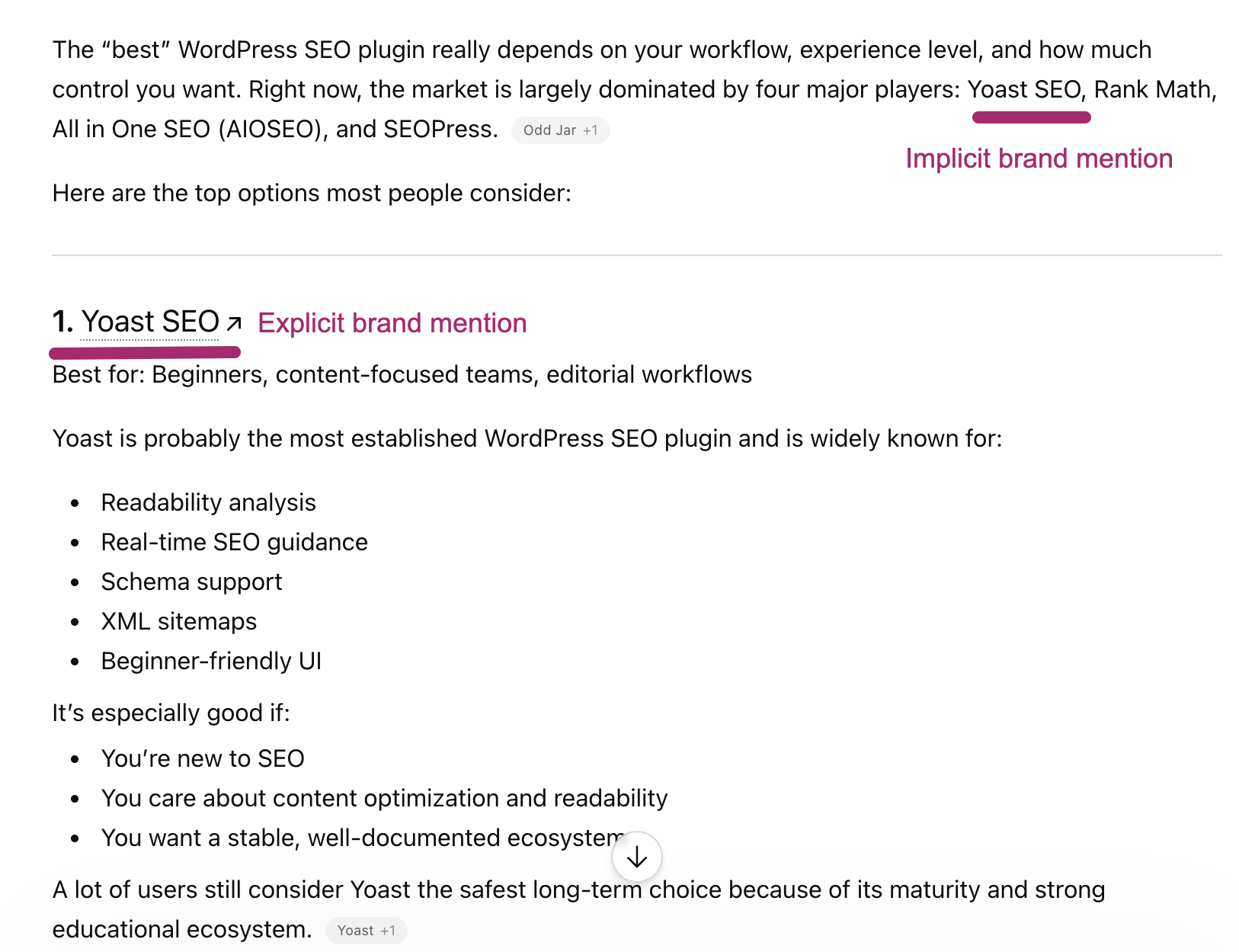 ai brand mention example